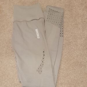 Gymshark Womens Light Gray Leggings Med